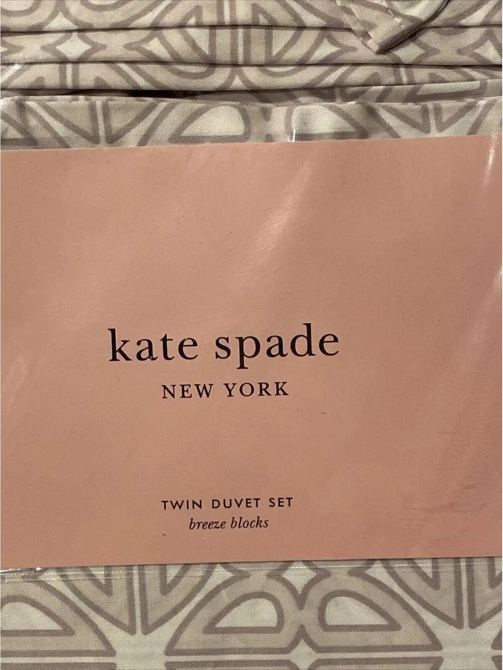 NWT Kate Spade Breeze Blocks Twin  Duvet + Sham Set
